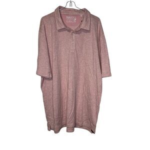 Faherty Men's Shirts Polo Striped Cotton‎ Short Sleeve Collared Sunrise Red XXL